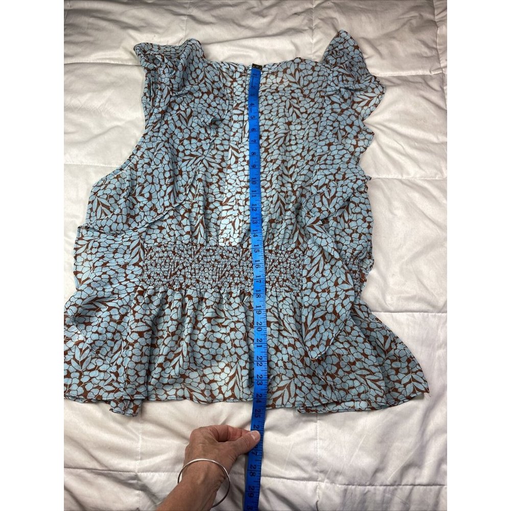 Anthropologie Feather Bone Flutter Ruffle Top Xl - image 8